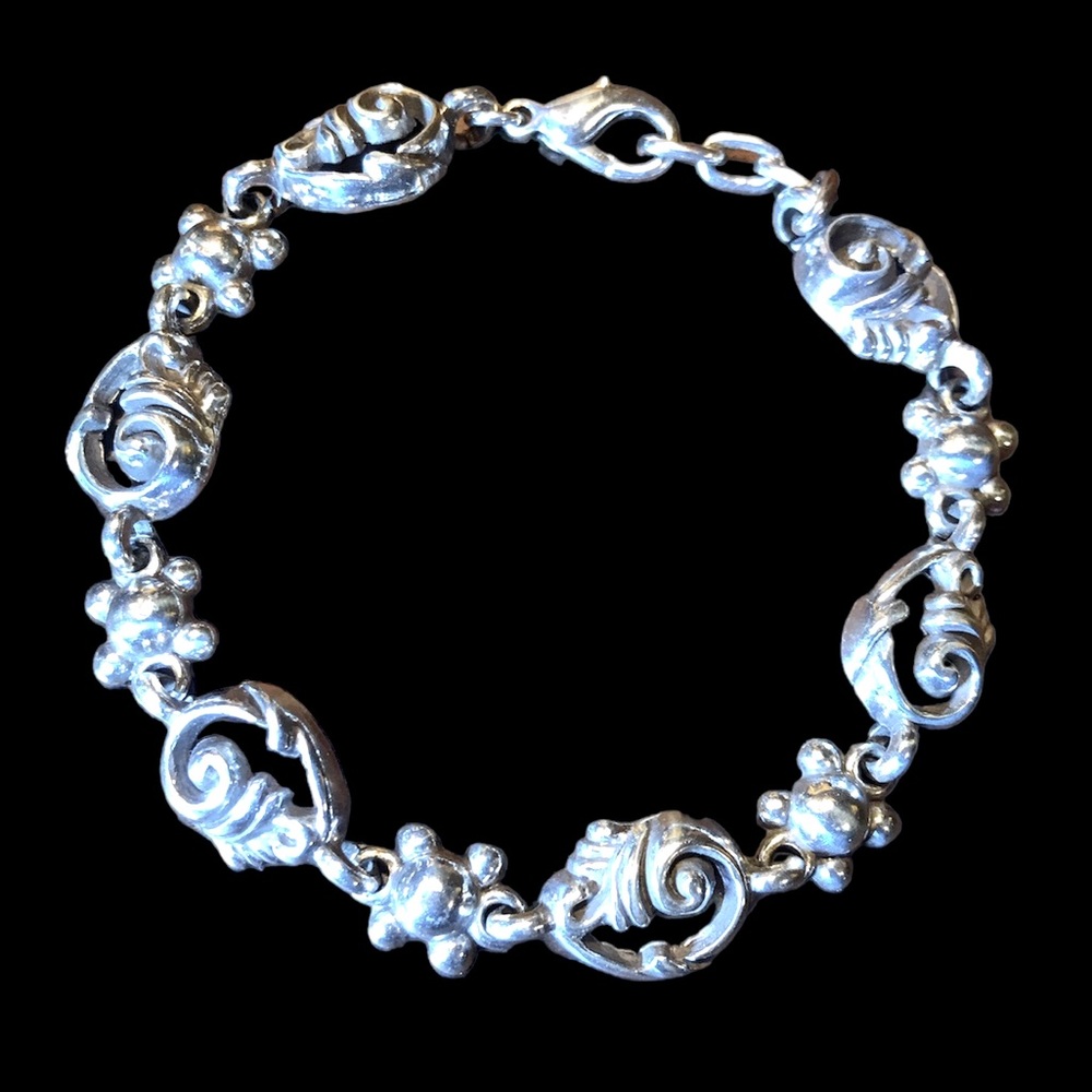 Ornate Silver Tone Bracelet